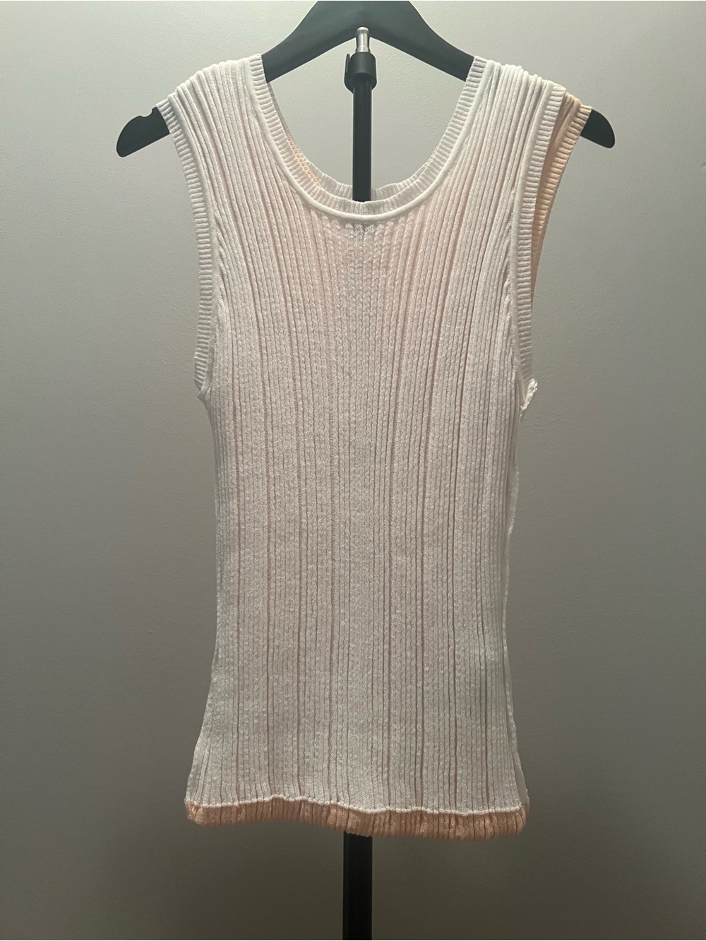 NWOT Zara SRPLS White Ribbed Textured Knit Tank Top - Size Medium (EU M / US M)